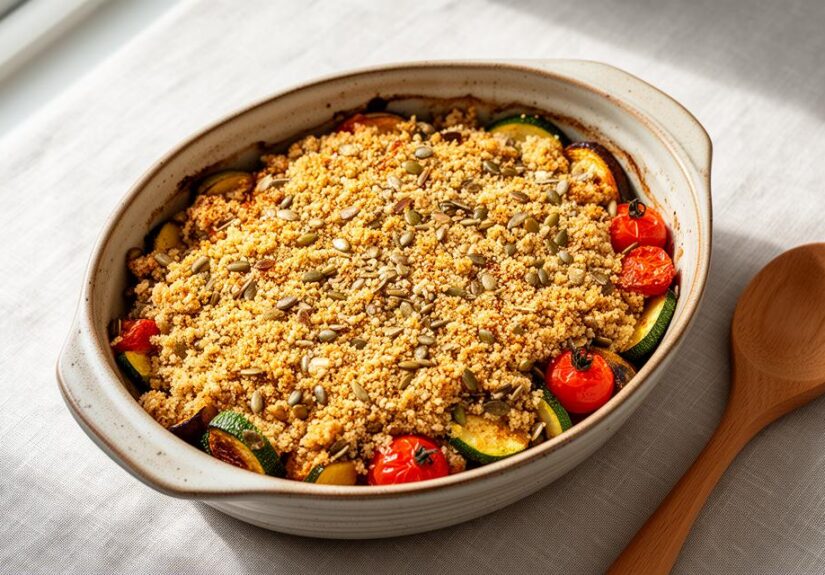 Les atouts santé du crumble salé sans gluten préparé avec des légumineuses